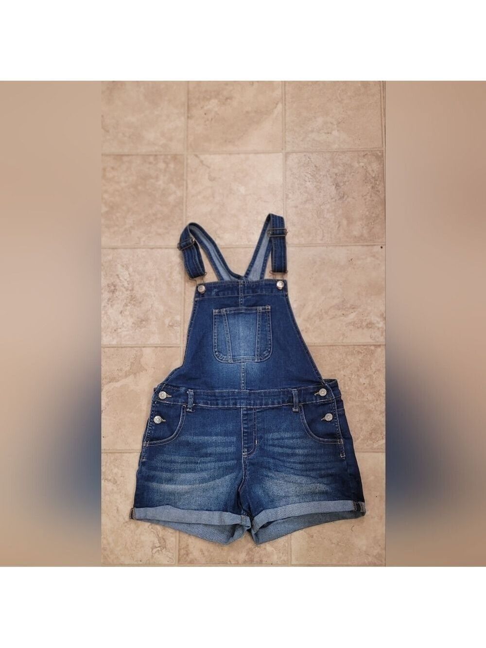 Jordache Classic Blue Denim Shortalls XXL